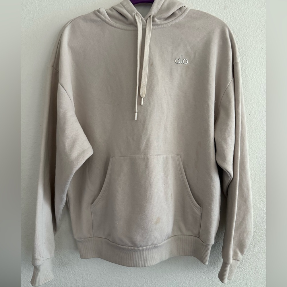 ALO Yoga Cream Relaxed Fit Hoodie and Sweatpants